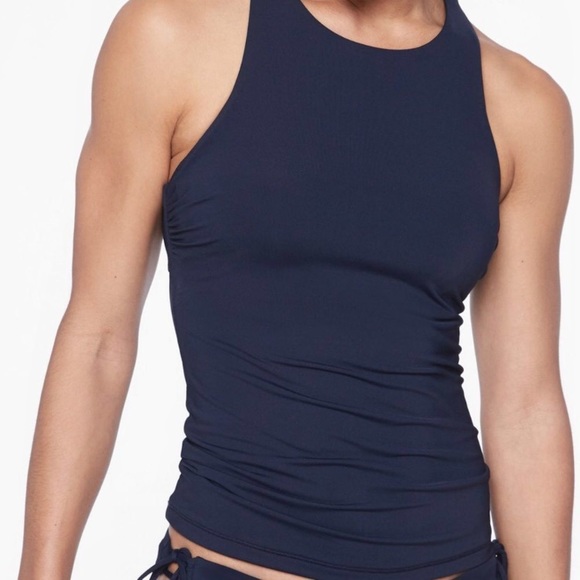 Athleta Swim Athleta Maldives Bra Cup Tankini Size 38ddd Navy Blue Poshmark